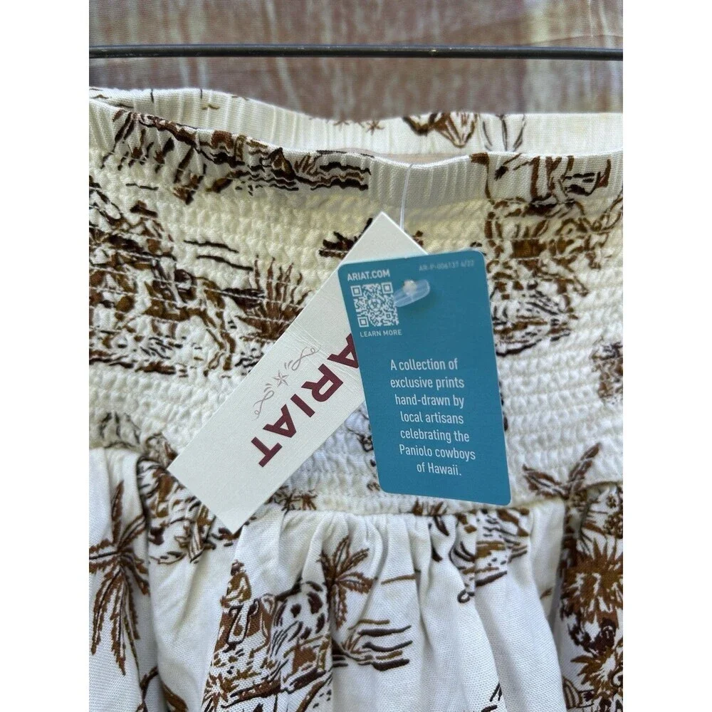 New Ariat x Western Aloha sz L Skirt Coastal Cowgirl Festival Rodeo Hawaiian